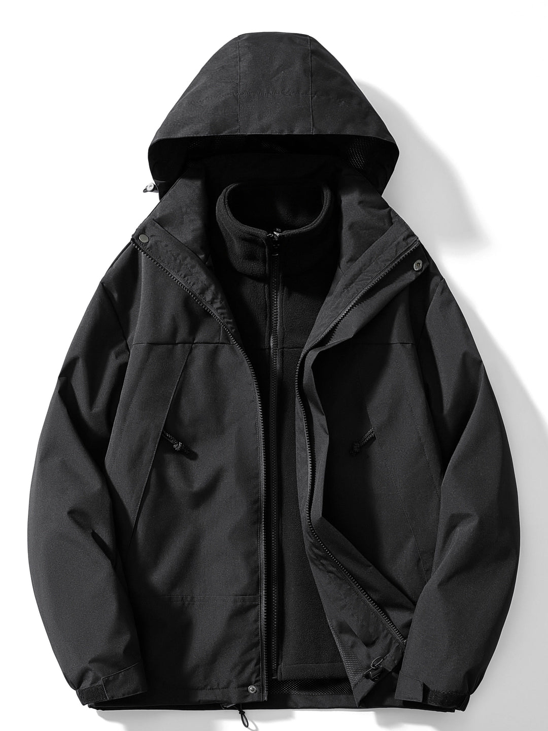Heidi-Mode | 3-in-1 Fleece-Winterjacke mit Kapuze für Damen
