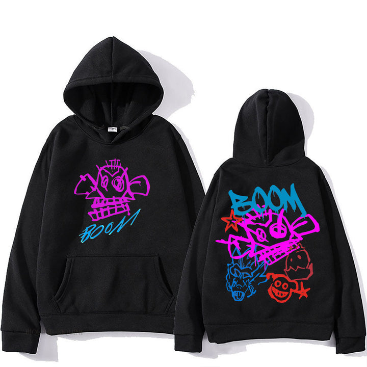 Heidi Mode | Arcane Jinx Cartoon Langarm-Hoodie