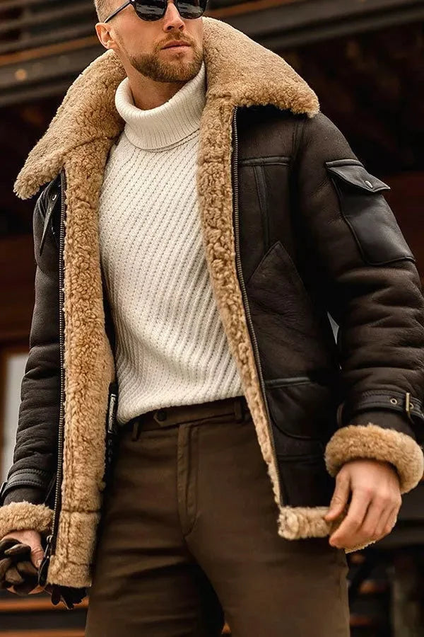 Heidi-Mode Herren Camel Stilvolle fliegende jacke