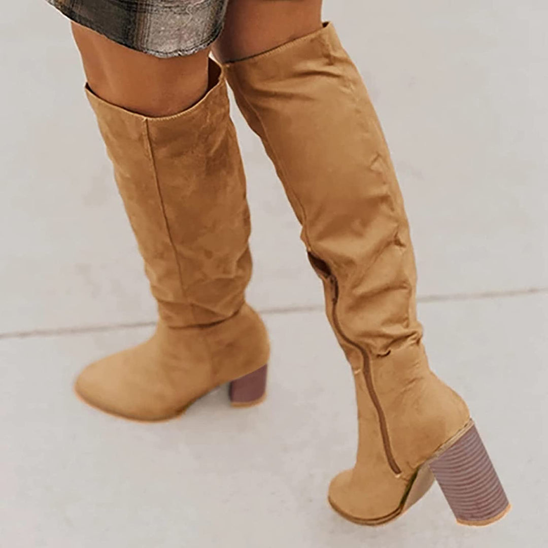 Heidi - Hochwertige Stiefel aus weichem mit Absatz