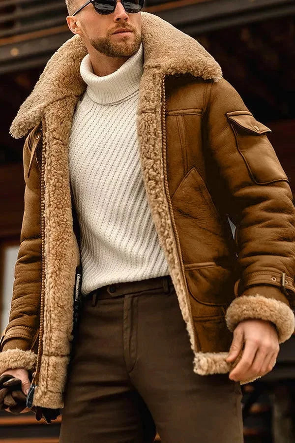 Heidi-Mode Herren Camel Stilvolle fliegende jacke