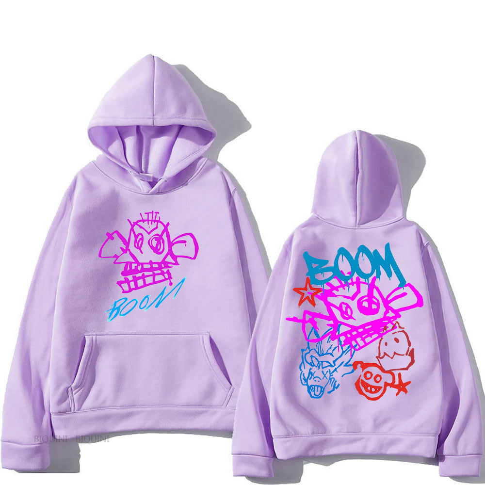 Heidi Mode | Arcane Jinx Cartoon Langarm-Hoodie