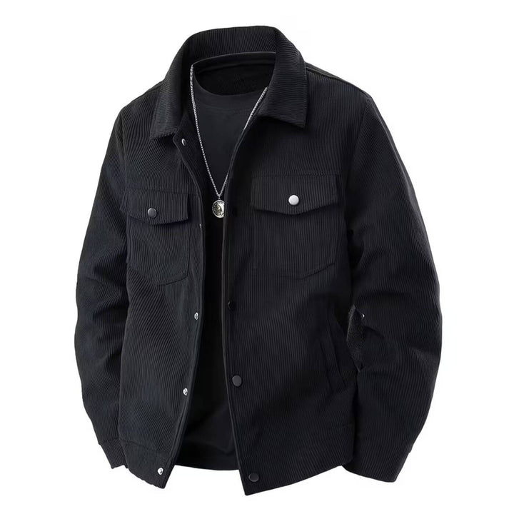 Albert™ – Stilvolle Cord-Jacke mit Druckknöpfen