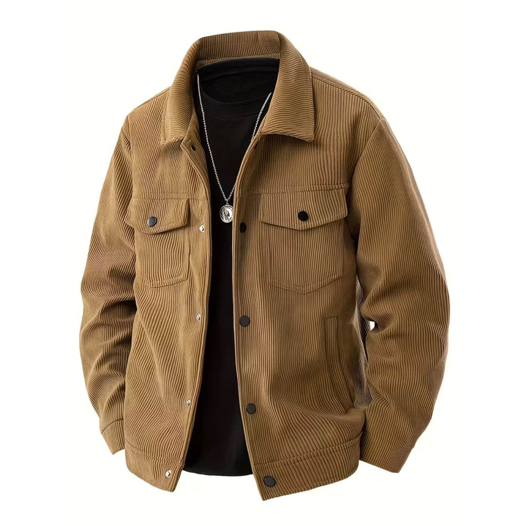 Albert™ – Stilvolle Cord-Jacke mit Druckknöpfen
