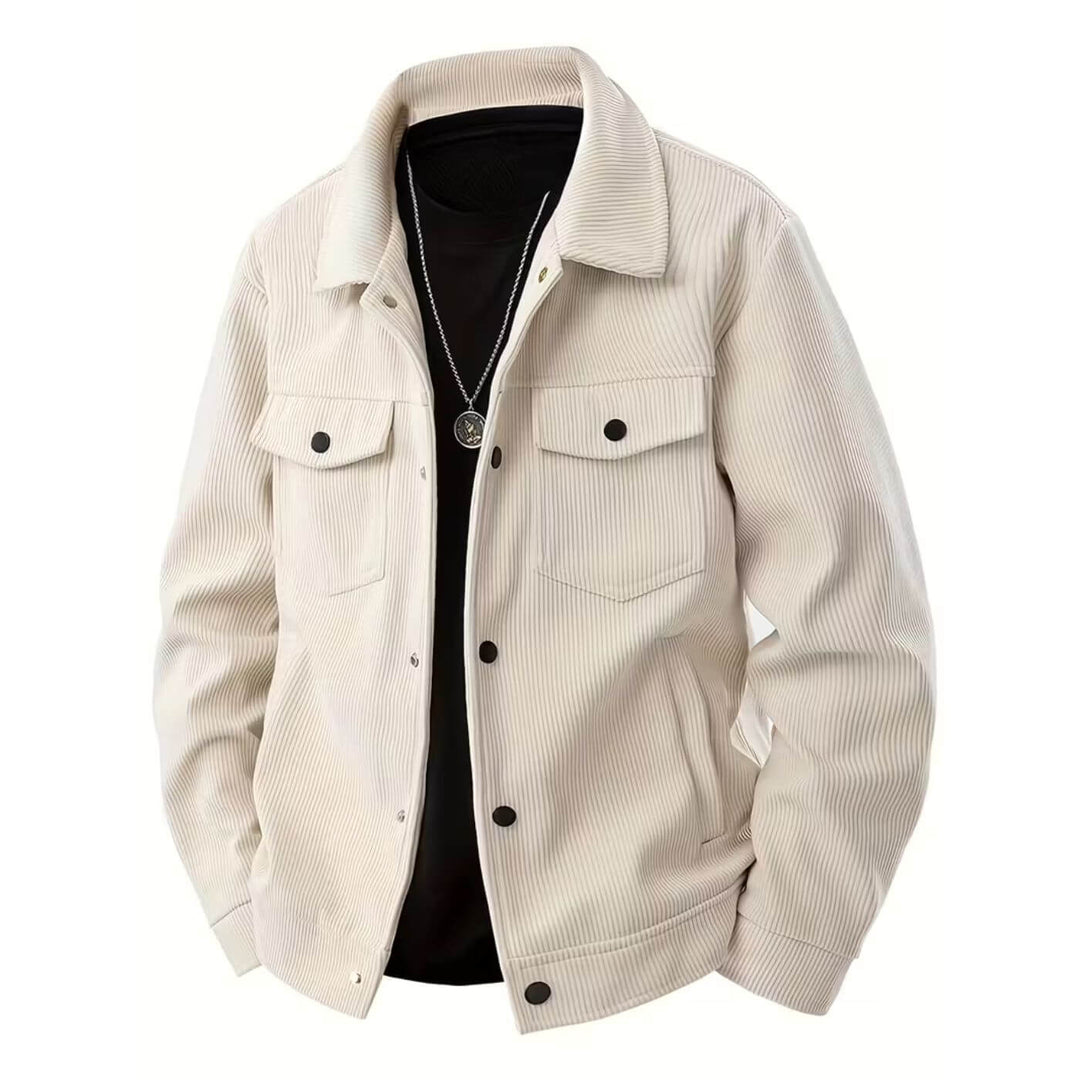 Albert™ – Stilvolle Cord-Jacke mit Druckknöpfen