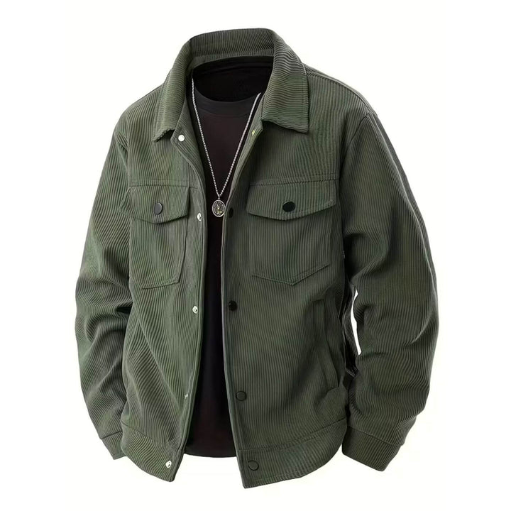 Albert™ – Stilvolle Cord-Jacke mit Druckknöpfen