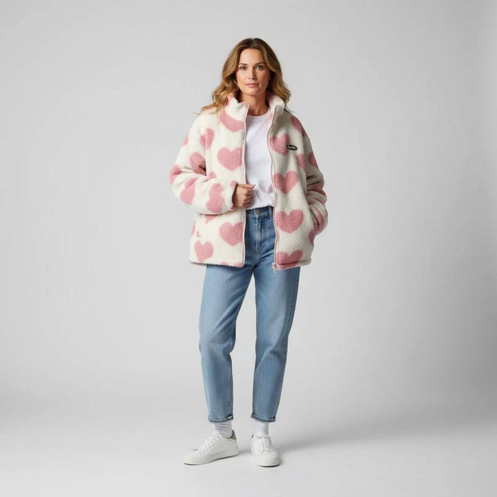 Amelie™ - Wendbare Fleece Herzjacke
