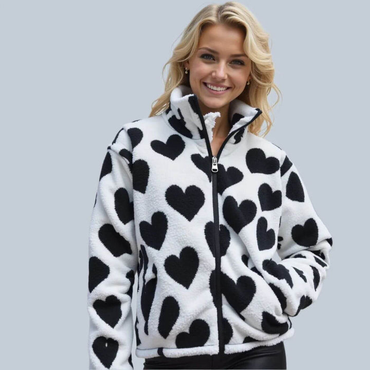 Amelie™ - Wendbare Fleece Herzjacke