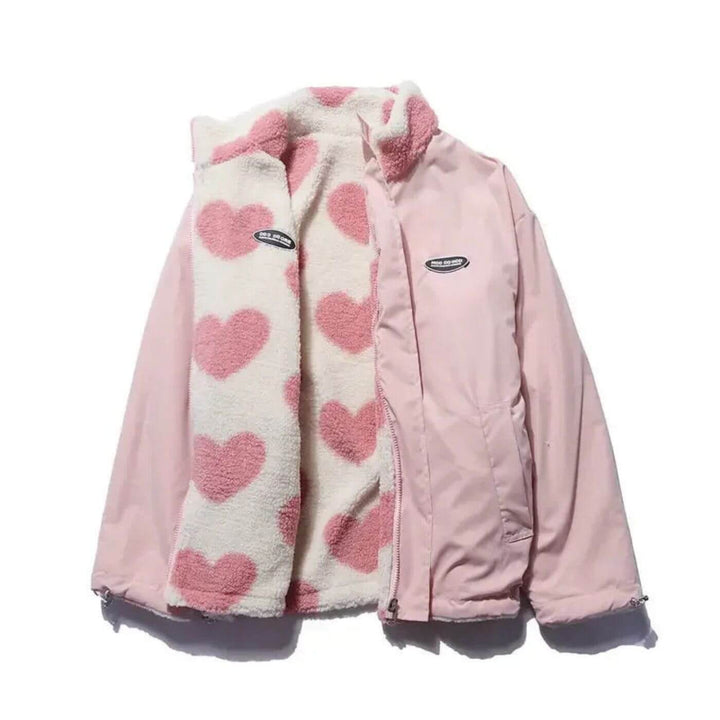 Amelie™ - Wendbare Fleece Herzjacke