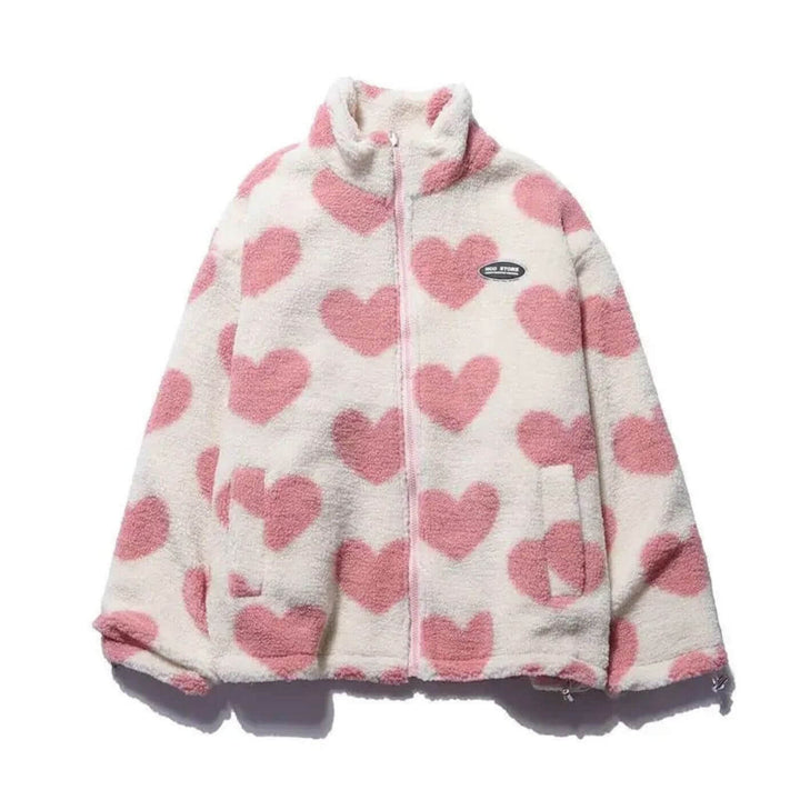 Amelie™ - Wendbare Fleece Herzjacke