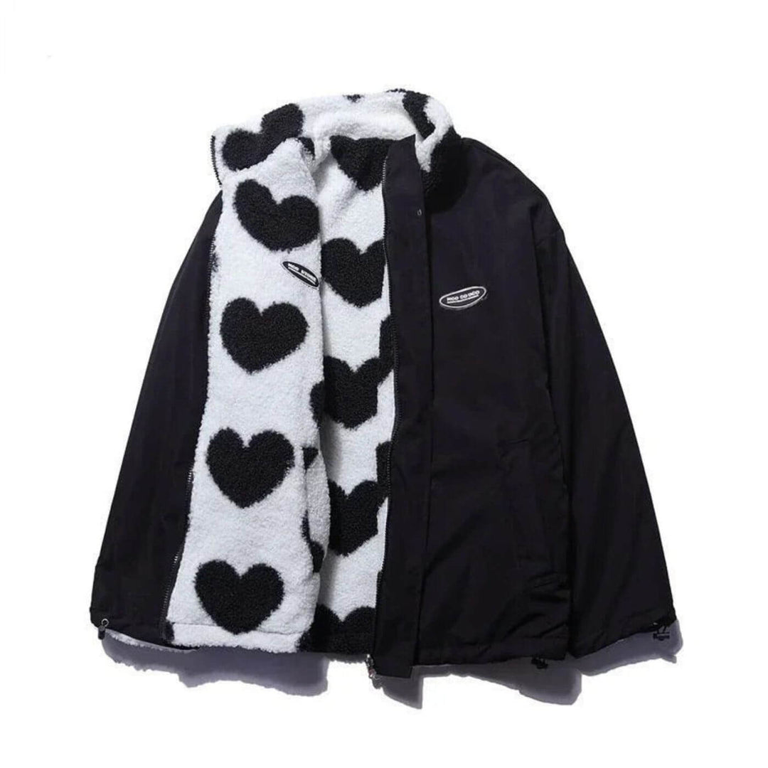 Amelie™ - Wendbare Fleece Herzjacke