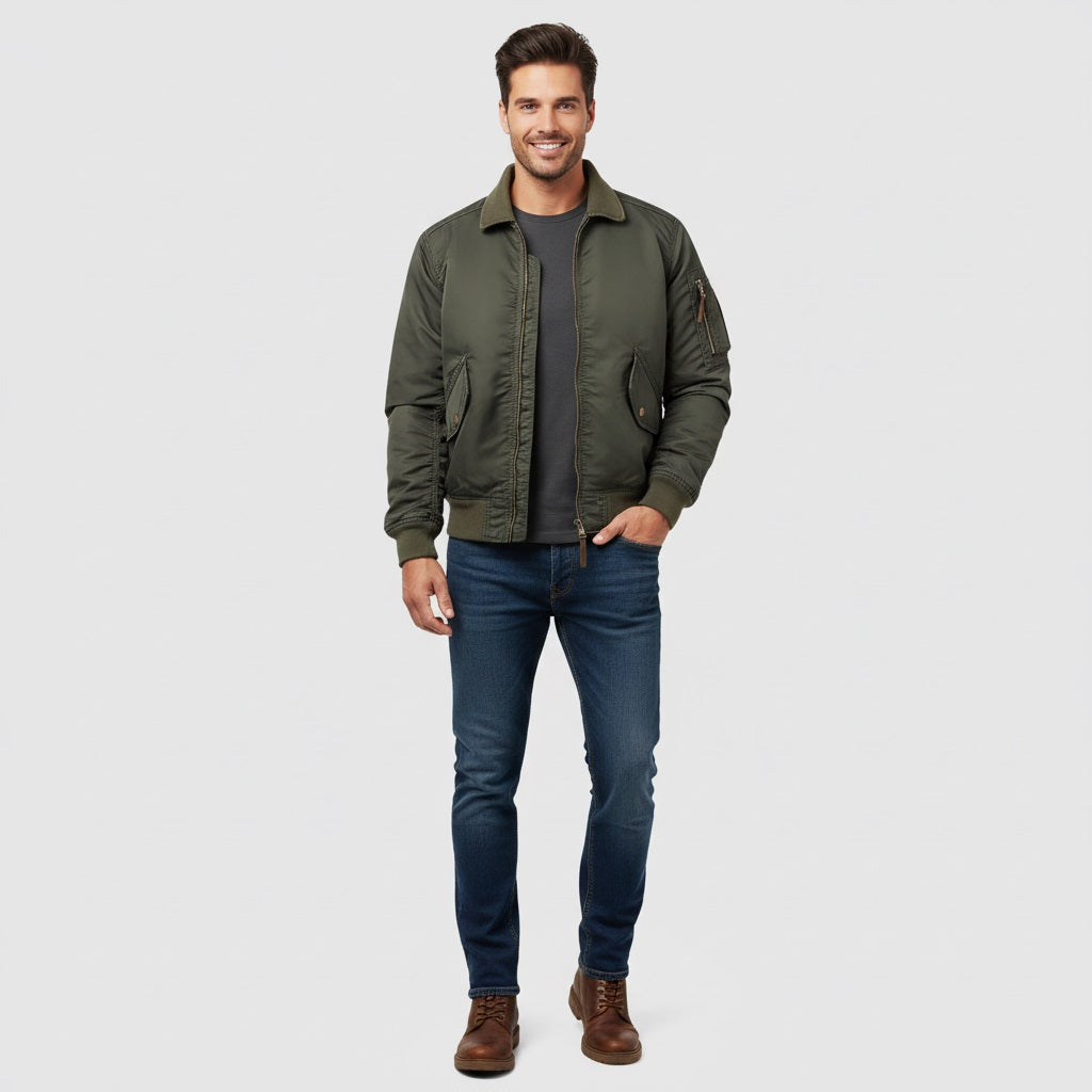 Andreas | Klassische Bomberjacke im Fliegerstil