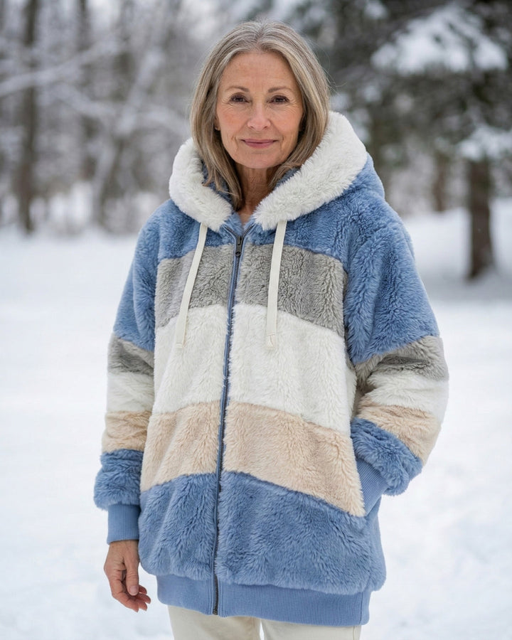 Barbara™ – Colorblock Plüschjacke