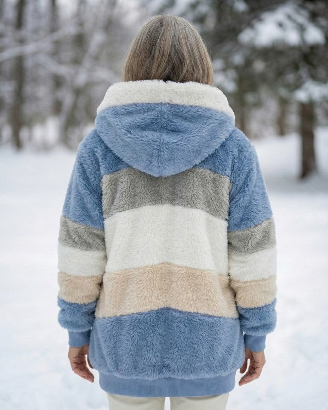 Barbara™ – Colorblock Plüschjacke