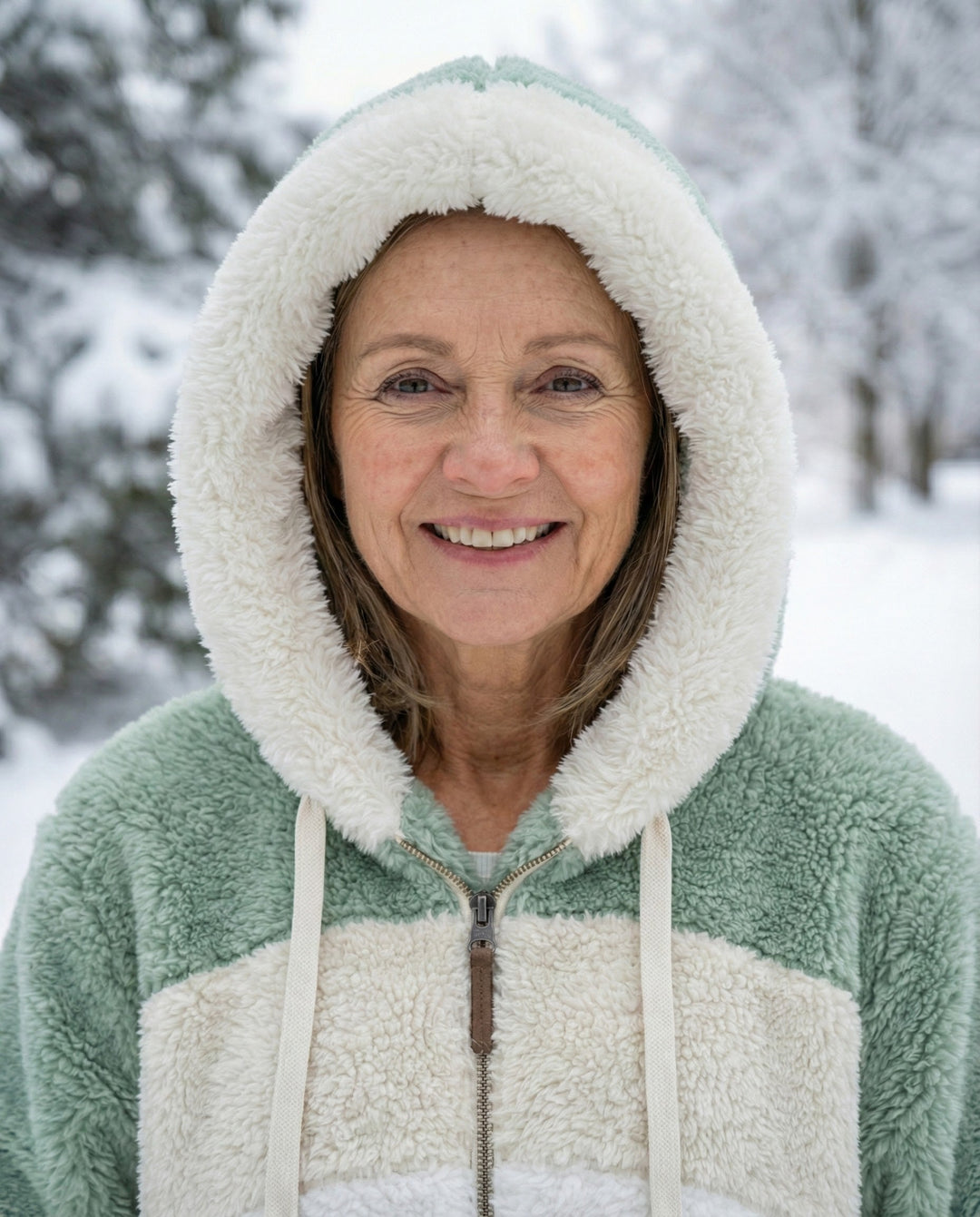 Barbara™ – Colorblock Plüschjacke