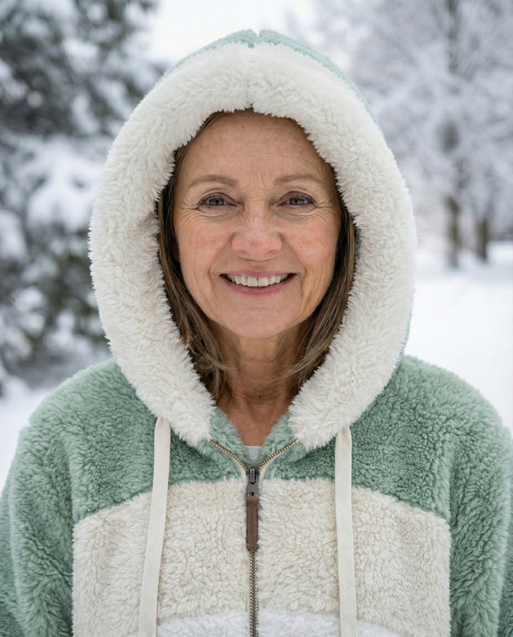 Barbara™ – Colorblock Plüschjacke