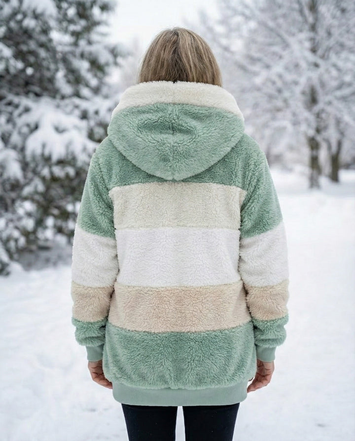 Barbara™ – Colorblock Plüschjacke