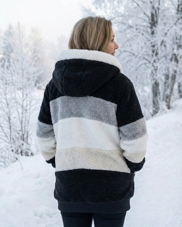 Barbara™ – Colorblock Plüschjacke