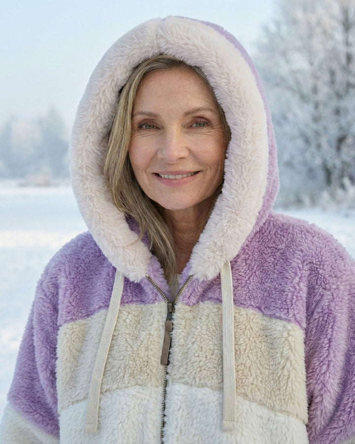 Barbara™ – Colorblock Plüschjacke