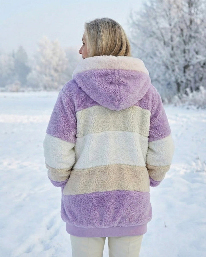 Barbara™ – Colorblock Plüschjacke