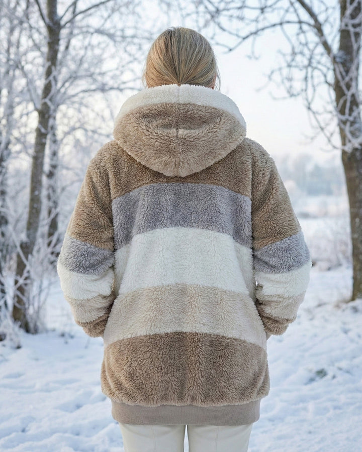 Barbara™ – Colorblock Plüschjacke