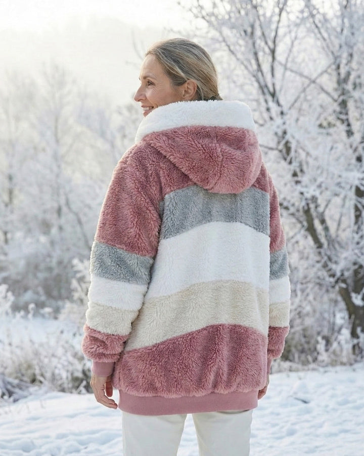 Barbara™ – Colorblock Plüschjacke