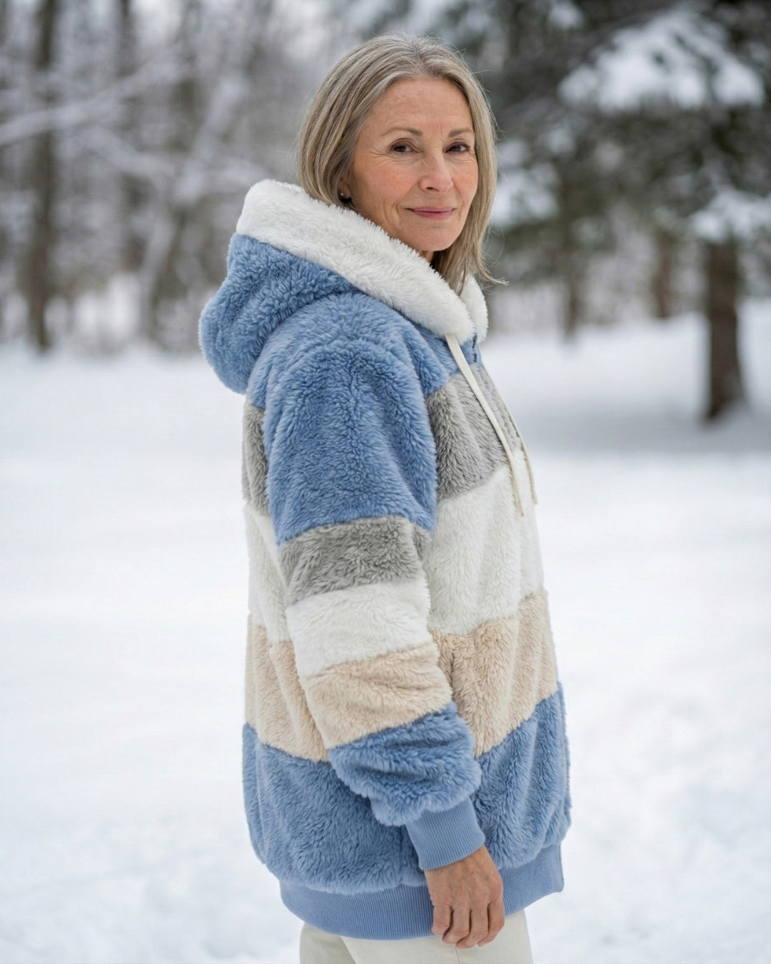 Barbara™ – Colorblock Plüschjacke