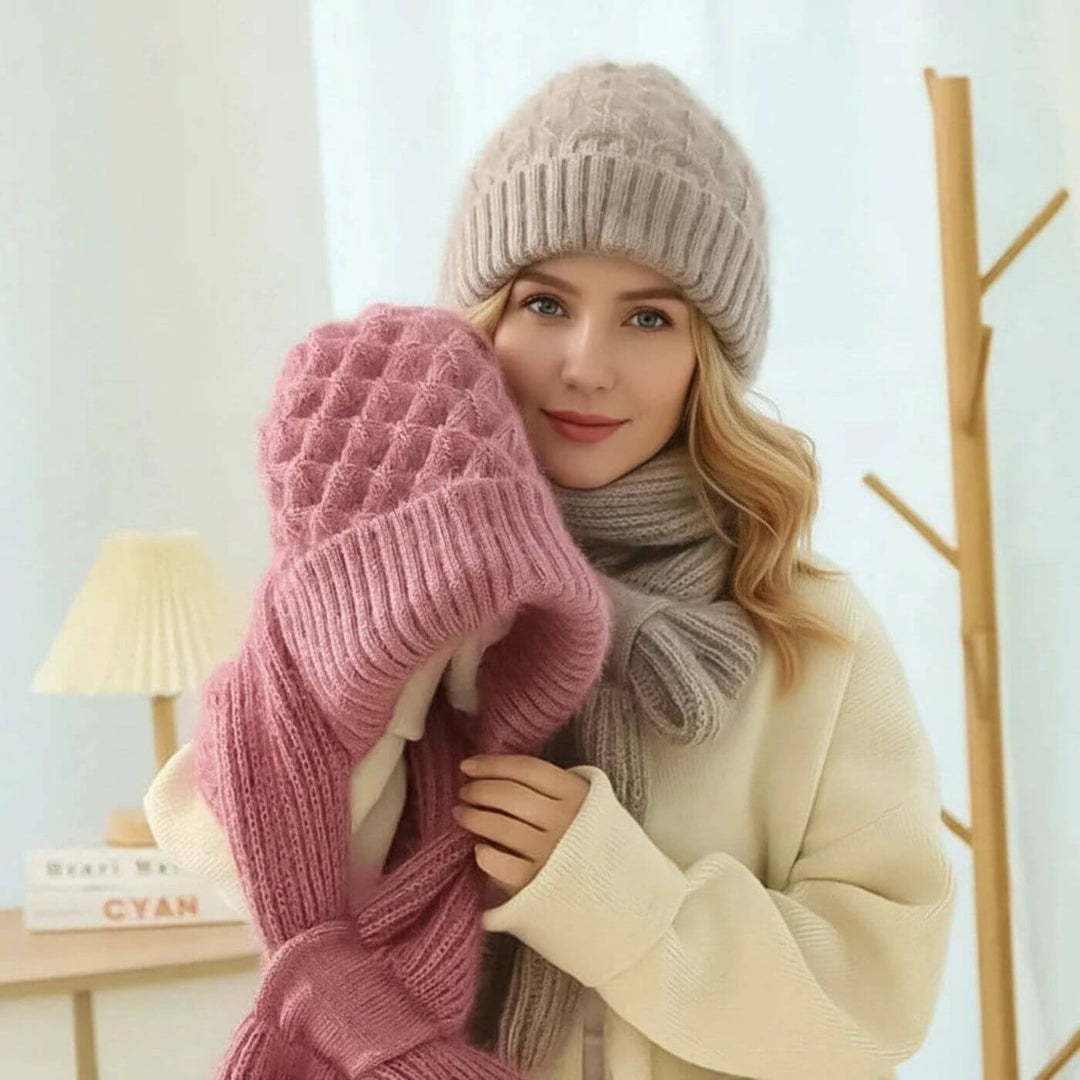 Beatrice™- Winddichte Fleecegefütterte Mütze und Schal