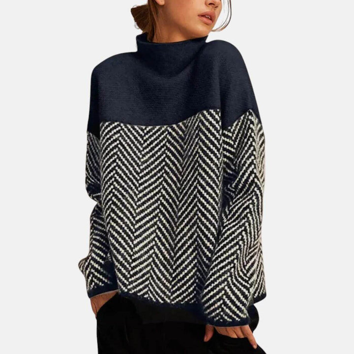 Bernadette™ – Weicher Strickpullover mit Fischgrätenmuster