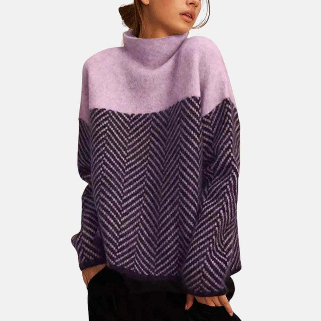 Bernadette™ – Weicher Strickpullover mit Fischgrätenmuster