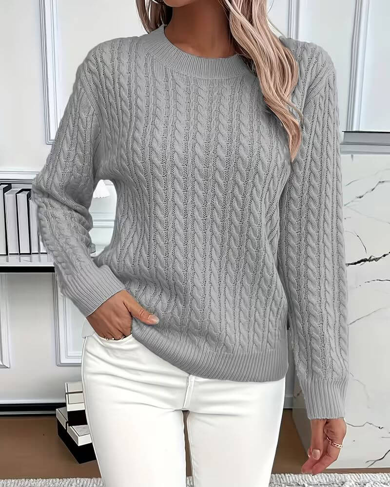 Carla™ – Bequemer Strickpullover mit Rundhalsausschnitt