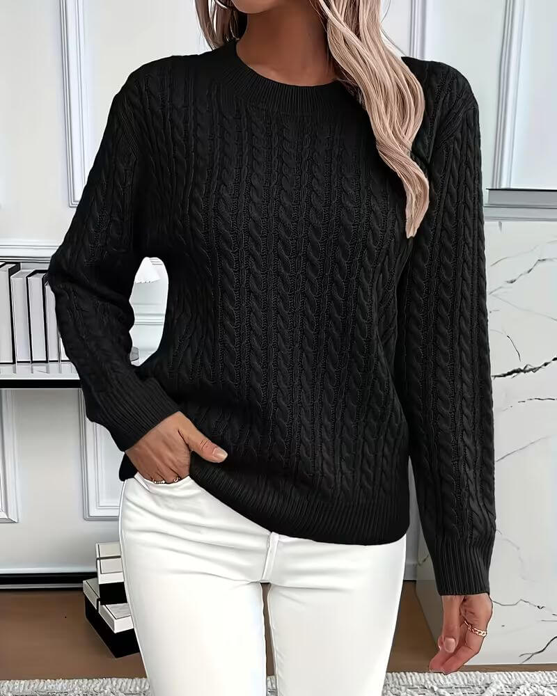 Carla™ – Bequemer Strickpullover mit Rundhalsausschnitt