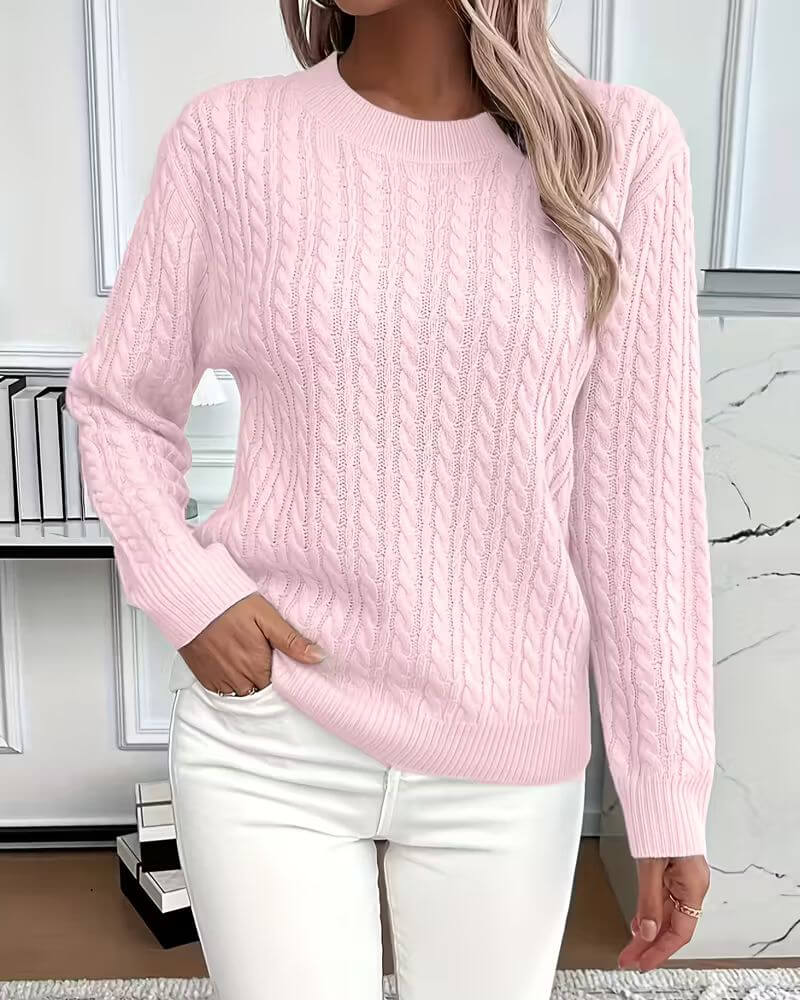 Carla™ – Bequemer Strickpullover mit Rundhalsausschnitt
