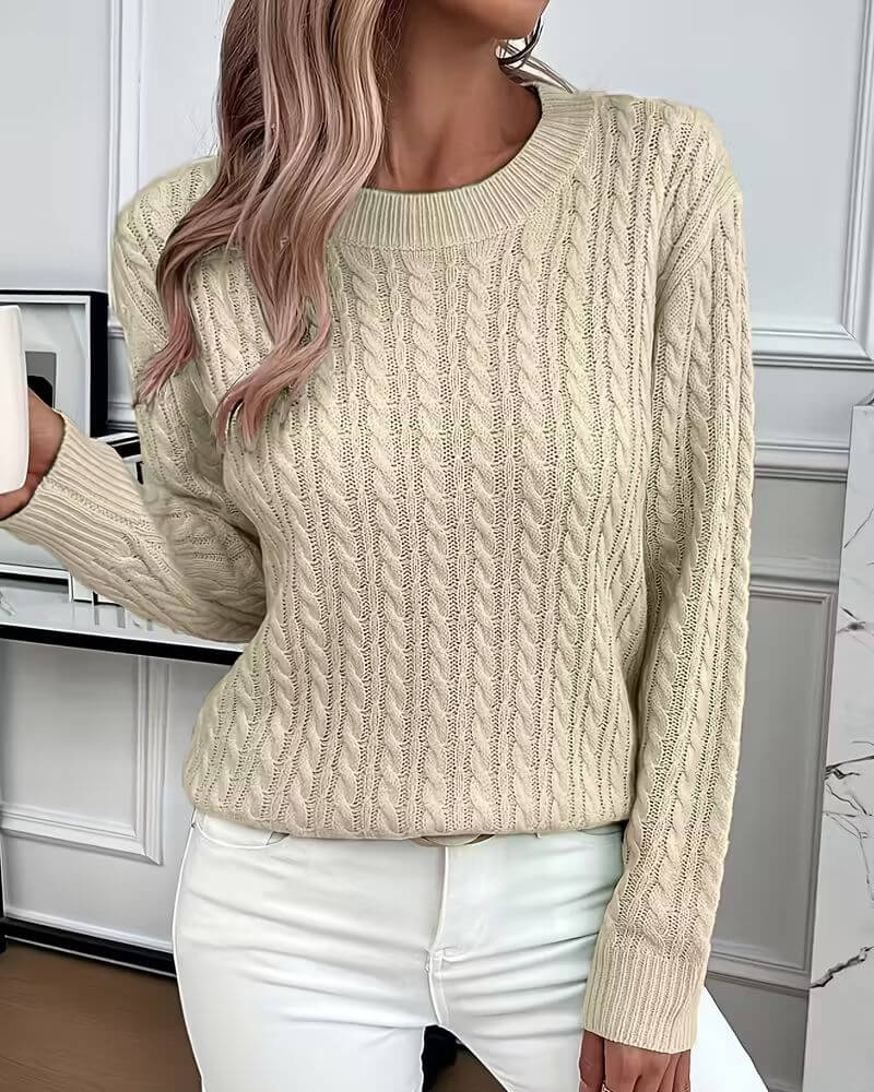 Carla™ – Bequemer Strickpullover mit Rundhalsausschnitt