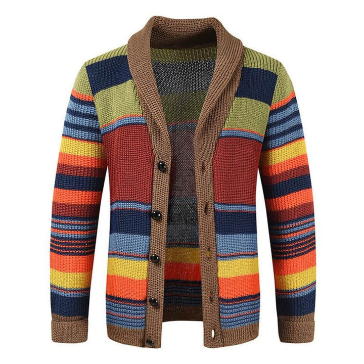 Carlo™ – Colorblock Strickjacke mit Reverskragen