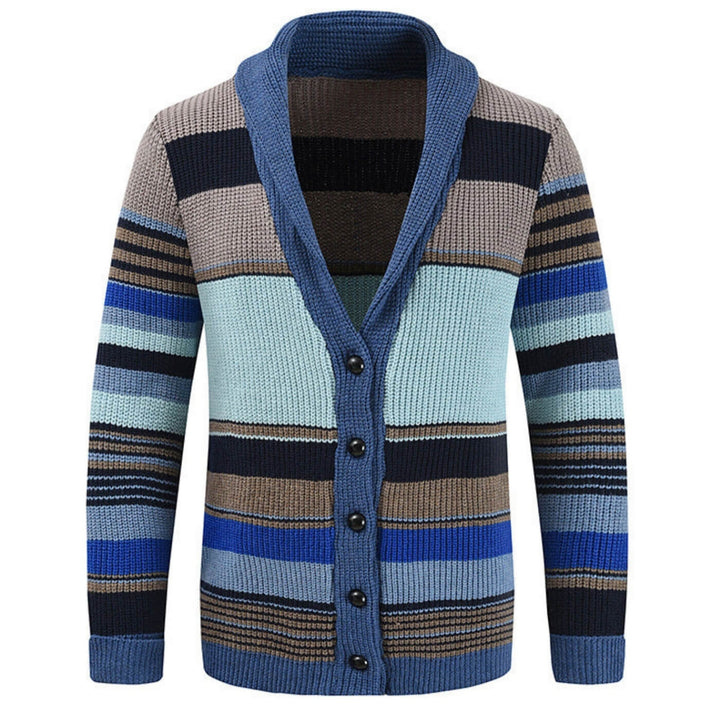 Carlo™ – Colorblock Strickjacke mit Reverskragen
