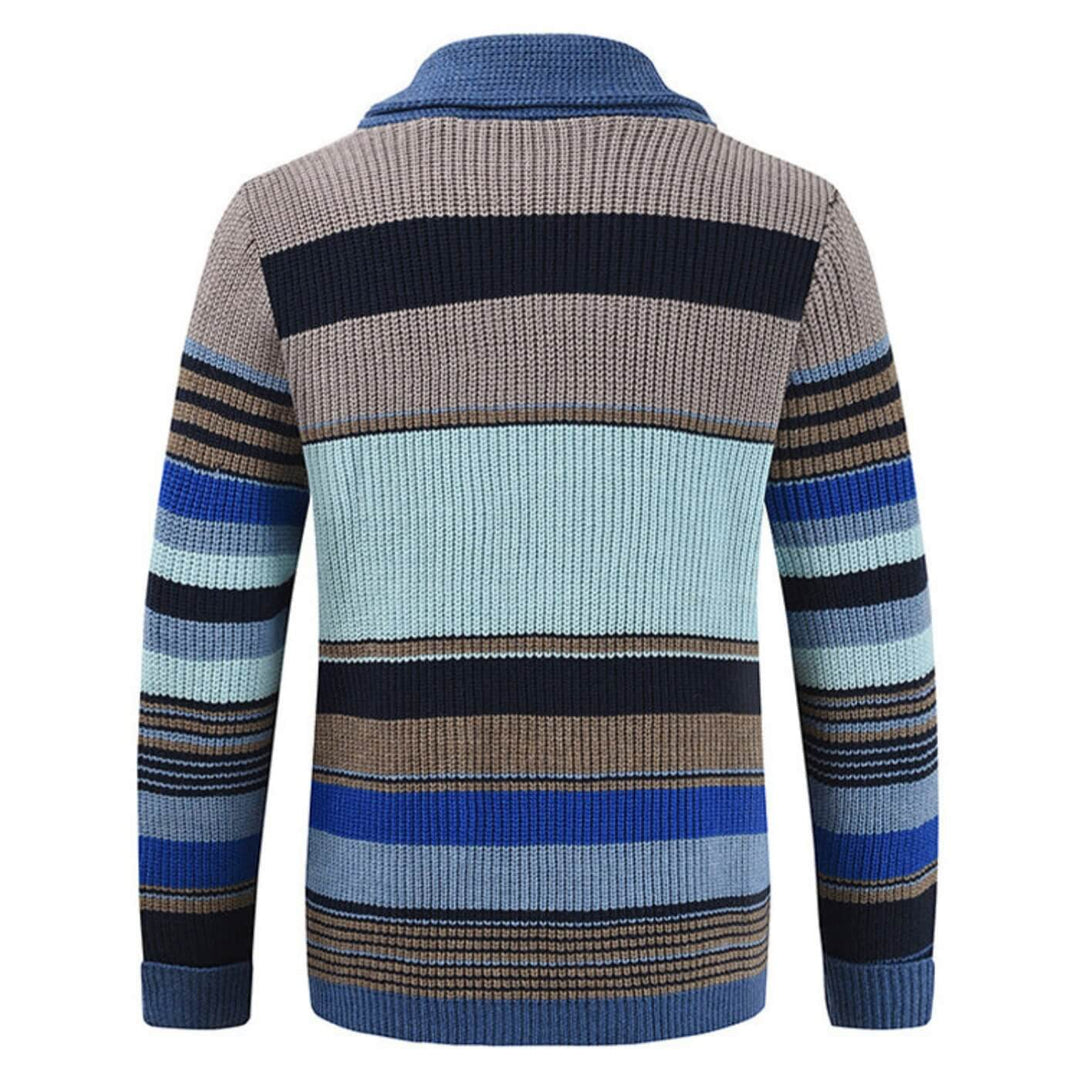 Carlo™ – Colorblock Strickjacke mit Reverskragen