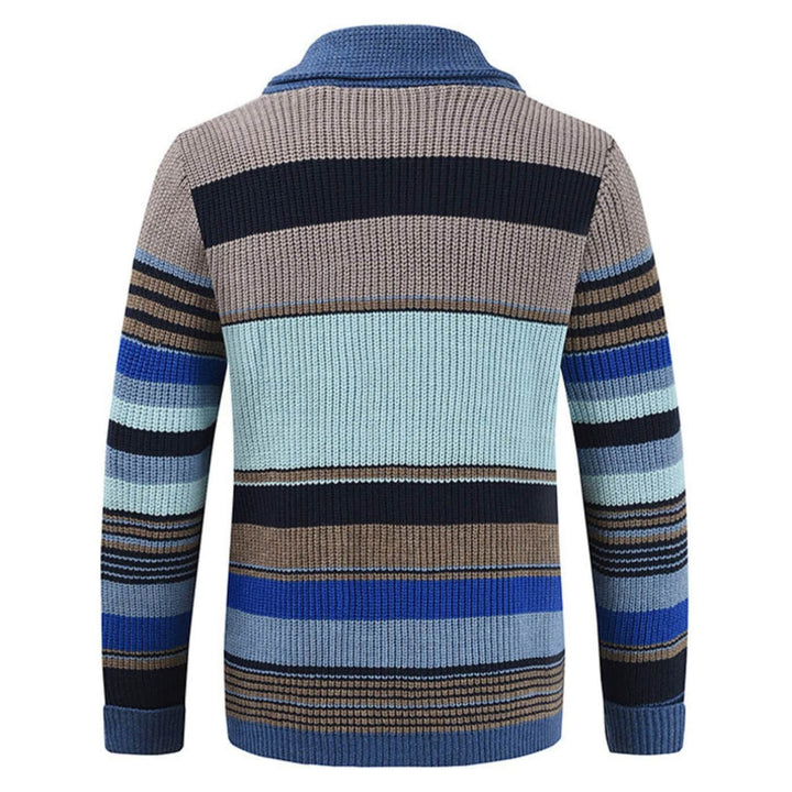 Carlo™ – Colorblock Strickjacke mit Reverskragen