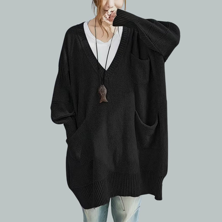 Carlotta™ - Oversize V-Ausschnitt Pullover