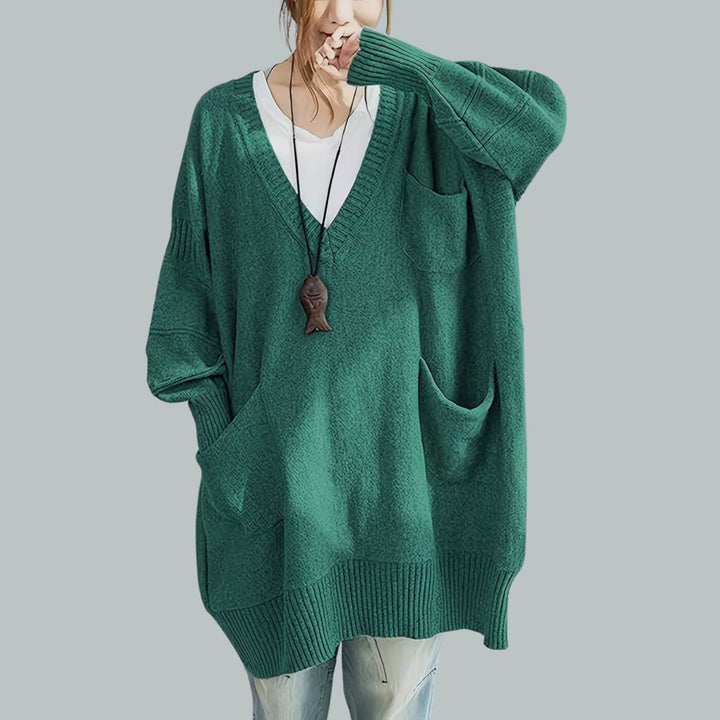 Carlotta™ - Oversize V-Ausschnitt Pullover