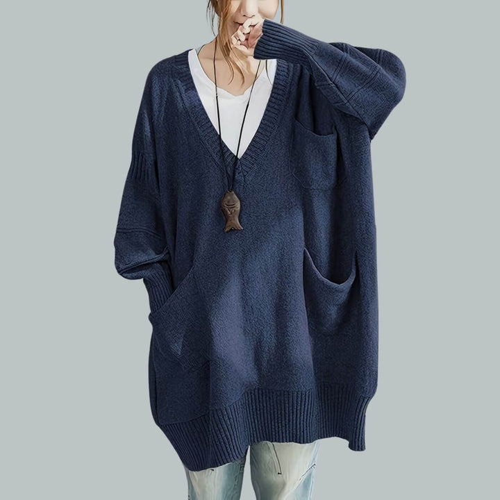 Carlotta™ - Oversize V-Ausschnitt Pullover