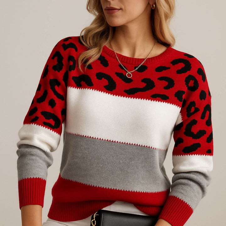 Cheyenne™- Eleganter Leopard-Strickpullover
