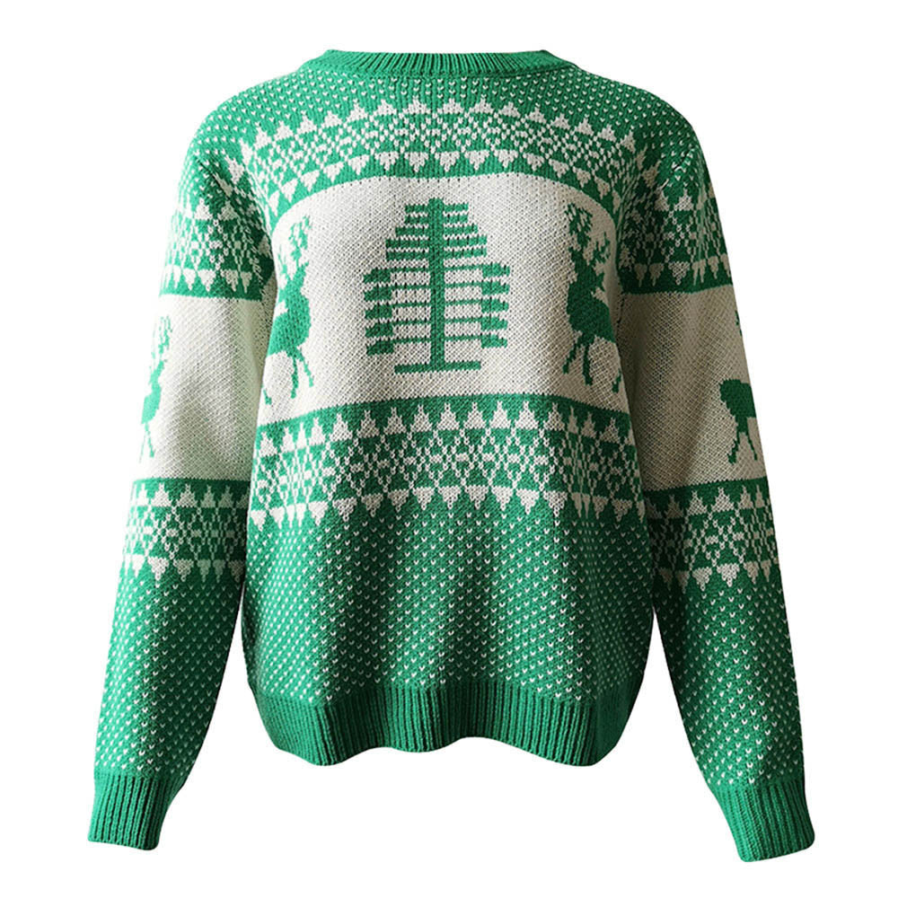 Christina | Eleganter Weihnachtsbaum und Rentierpullover