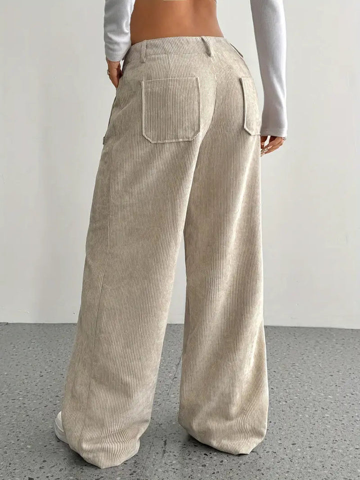 Luisa | Trendige Hoch Taillierte Cordhose