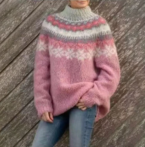 Daria | Hochwertiger Wollpullover mit nordischem Muster