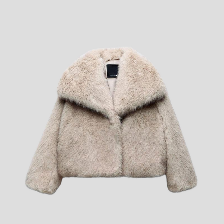 Diana | Eleganter Taillierter Kunstpelz Wintermantel
