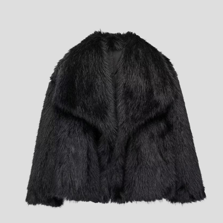 Diana | Eleganter Taillierter Kunstpelz Wintermantel