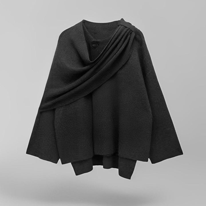 Diva | Eleganter Cape Mantel mit Stehkragen