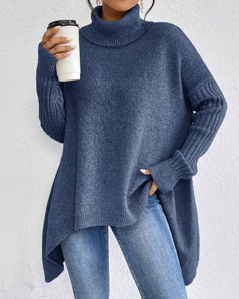 Elena™ – Bequemer Langer Rollkragenpullover