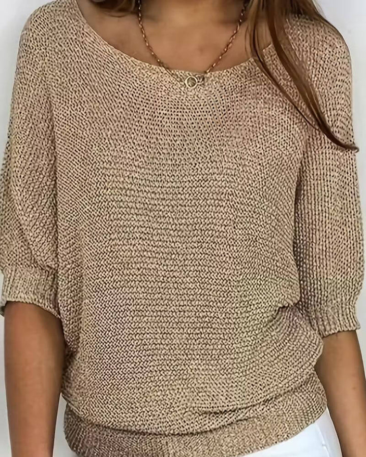 Eleonore™ – Weicher und atmungsaktiver 3/4-Arm Strickpullover